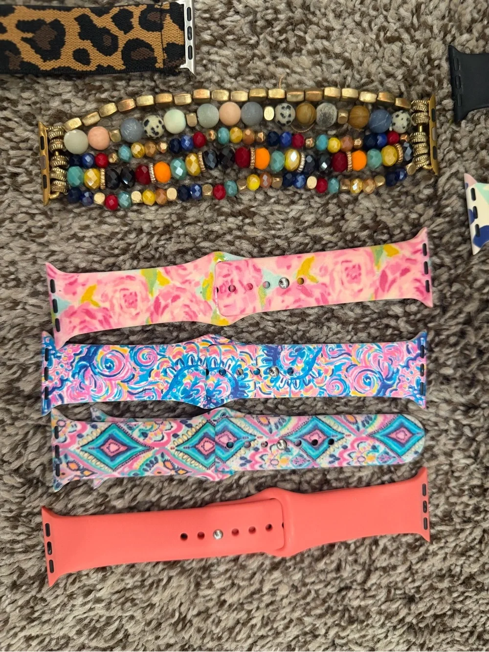 Apple iWatch Series 4, 40 mm Black with Additional Colored Bands